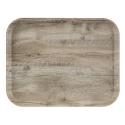 Cambro Rectangular Décor Series EpicTread Camtrays, 7/8" x 14-1/16", Light Oak, Set Of 12 Trays