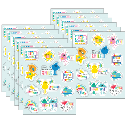Carson Dellosa Education Motivational Stickers, Happy Place Motivators, 72 Stickers Per Pack, Set Of 12 Packs