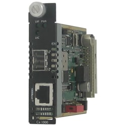 Perle CM-1110-SFP - Fiber media converter - GigE - 10Base-T, 100Base-TX, 1000Base-T, 1000Base-X, 100Base-X - RJ-45 / SFP (mini-GBIC)