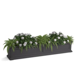 Mayne Fairfield Window Box Planter, 5', Graphite Gray