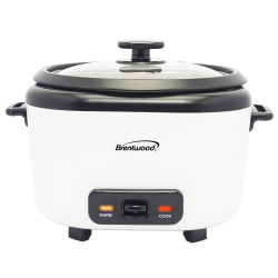 Brentwood® RC-5020W 10-Cups Uncooked/20-Cups Cooked Electric Rice Cooker with Measuring Cup and Spatula, White