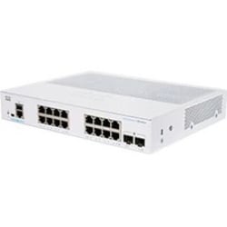 Cisco 350 CBS350-16T-2G Ethernet Switch - 18 Ports - Manageable - Gigabit Ethernet - 1000Base-T, 1000Base-X - 2 Layer Supported - Modular - 2 SFP Slots - 18.37 W Power Consumption - Optical Fiber, Twisted Pair - Rack-mountable - Lifetime Limited Warranty