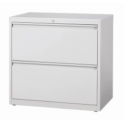 WorkPro® 19"D Lateral 2-Drawer File Cabinet, Light Gray
