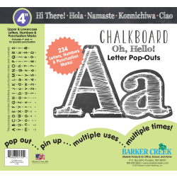 Barker Creek® Letter Pop-Outs, 4", Chalkboard, Set Of 234