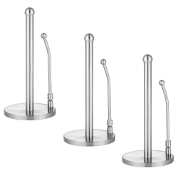 Alpine Stainless Steel Paper Towel Holders, 14" x 6-3/4" x 6-3/4", Pack Of 3 Holders