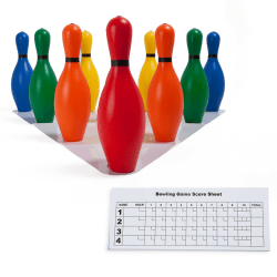 Champion Sports Multicolor Bowling Pin Set, 10 Pins