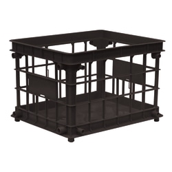 Office Depot® Brand Filing/Stacking Crate, Medium Size, Black