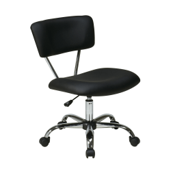 Office Star™ Avenue Six Vista Task Chair, Vinyl, Black/Silver