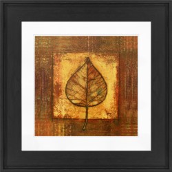 Timeless Frames Alexis Framed Botanical Artwork, 12" x 12", Black, Autumn Leaf