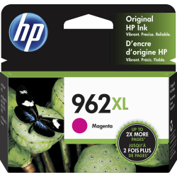 HP 962XL Magenta High-Yield Ink Cartridge, 3JA01AN