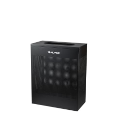 Alpine Industries Steel, Indoor Trash Can, 23 Gallon, Black (438-23-BLK)
