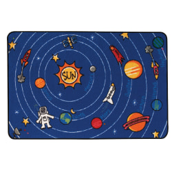Carpets for Kids® KID$Value Rugs™ Spaced Out Activity Rug, 4' x 6' , Blue