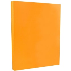 JAM Paper® Card Stock, Ultra Orange, Letter (8.5" x 11"), 65 Lb, Pack Of 100