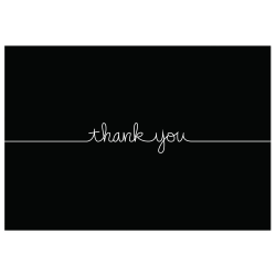 Great Papers! Thank You Note Cards, 4-7/8" x 3-3/8", Grace/Black, Pack Of 50 Note Cards
