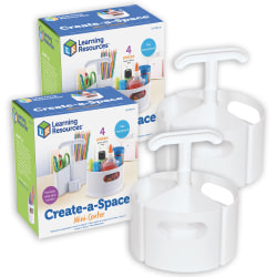 Learning Resources Create-A-Space Mini-Center, White, Pack Of 2