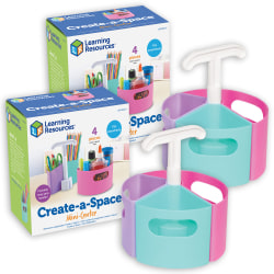 Learning Resources Create-A-Space Mini-Center, Pastel, Pack Of 2