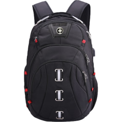 SwissDigital Pixel Business Backpack With 16.1" Laptop Pocket, Black