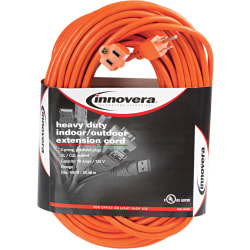 Innovera Power Extension Cord - 120 V AC / 13 A - Orange - 100 ft Cord Length - 1