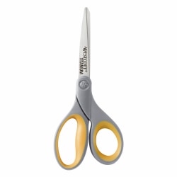 Westcott® Titanium Bonded Scissors, 8", Pointed, Gray/Yellow