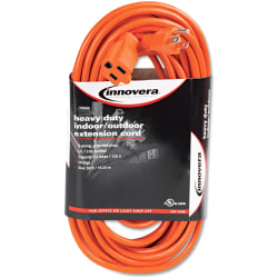 Innovera Power Extension Cord - 120 V AC / 13 A - Orange - 50 ft Cord Length - 1