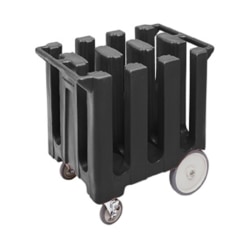 Cambro Poker Chip-Style Polyethylene Dish Caddy, 32"H x 24"W x 26"D, Black