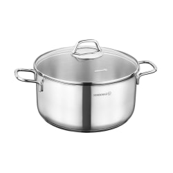 Korkmaz Perla 2-Piece Stainless Steel Casserole Dish With Lid, 8.5L, Silver