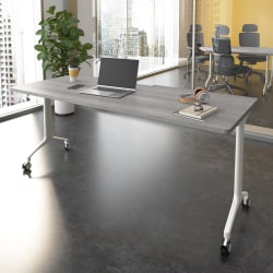 Bush Business Furniture Synergy 72-inch Rectangle Modular Office Conference Table, Platinum Gray, Standard Delivery
