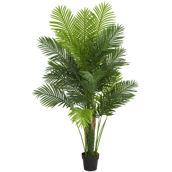 Nearly Natural Hawaii Palm 72"H Artificial Tree, 72"H x 14"W x 6-1/2"D, Green