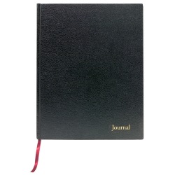 TOPS™ Professional Business Journal With Planning Pages, 8 1/2" x 11", Legal Ruled, 80 Sheets, Black