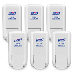 Purell® CS2 Push-Style Hand Sanitizer Dispensers, White, Case Of 6 Dispensers