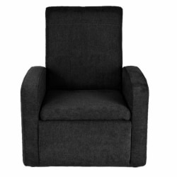 Uncaged Ergonomics STASH Mini Foldable Fabric Mid-Back Kids' Sofa Task Chair, Black