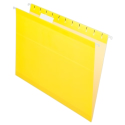 Pendaflex® Premium Reinforced Color Hanging File Folders, Letter Size, Yellow, Pack Of 25 Folders