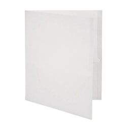 Office Depot® Brand 2-Pocket Textured Paper Folders, White, Pack Of 10