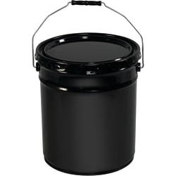 Partners Brand Metal Pail Shipper, Open Head With Handle, 5 Gallon, Black