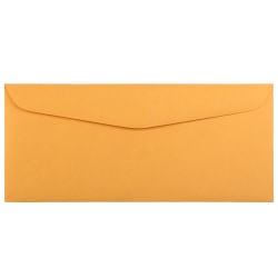 JAM Paper Booklet Commercial-Flap Envelopes, #12, Gummed Seal, Brown Kraft, Pack Of 50 Envelopes