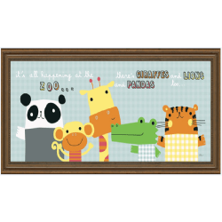 Timeless Frames® Children’s Framed Art, 20" x 8", Happening At The Zoo I