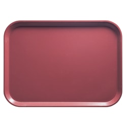 Cambro Camtray Rectangular Serving Trays, 15" x 20-1/4", Raspberry Cream, Pack Of 12 Trays