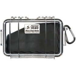 Pelican 1040 Micro Case with Black Liner - 5.06" x 2.12" x 7.5" - Clear