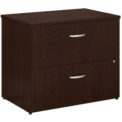 Bush Business Furniture Easy Office 24"D Lateral File Cabinet, Mocha Cherry, Delivery