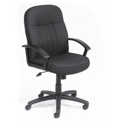 Boss Mid-Back Fabric Chair, Black
