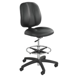 Safco® Apprentice II Extended-Height Vinyl Chair, Black/Chrome