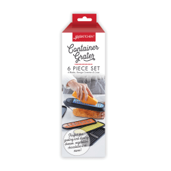 gia'sKITCHEN 6-Piece Grater Set, Yellow/Blue/Orange/Black