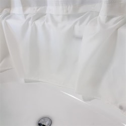 23 Threads, Snap-In Shower Curtain Liner, GRS Polyester, White, 70" x 54", Case Of 12 Curtains