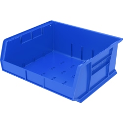 Akro-Mils AkroBin Storage Bin, Medium Size, 7" x 16 1/2" x 14 3/4", Blue