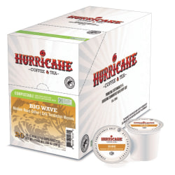 Hurricane Coffee & Tea Big Wave Medium Roast Coffee Pods, Pack Of 20 Pods