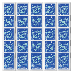 AllSett Health® Instant Disposable Cold Packs, 6" x 4-1/2", Blue, Pack Of 25 Cold Packs