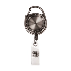MyID Reel Carabiner, 1 1/4", Pewter