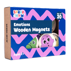 Spark & Wow Emotions Wooden Magnets, Multicolor, Pre-K, Set Of 20 Magnets