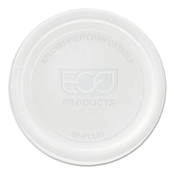 Eco-Products® Portion Cup Lids for 2-4-Oz Portion Cups, Clear, 100 Lids Per Pack, 20 Packs Per Case