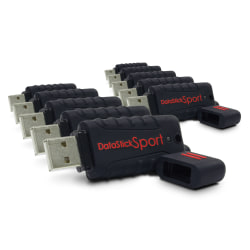 Centon DataStick Pro USB 2.0 Flash Drives, 16GB, Sport Black, Pack Of 10 Flash Drives, DSW16GB10PK